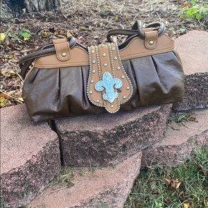 Brown Double Handle Purse
